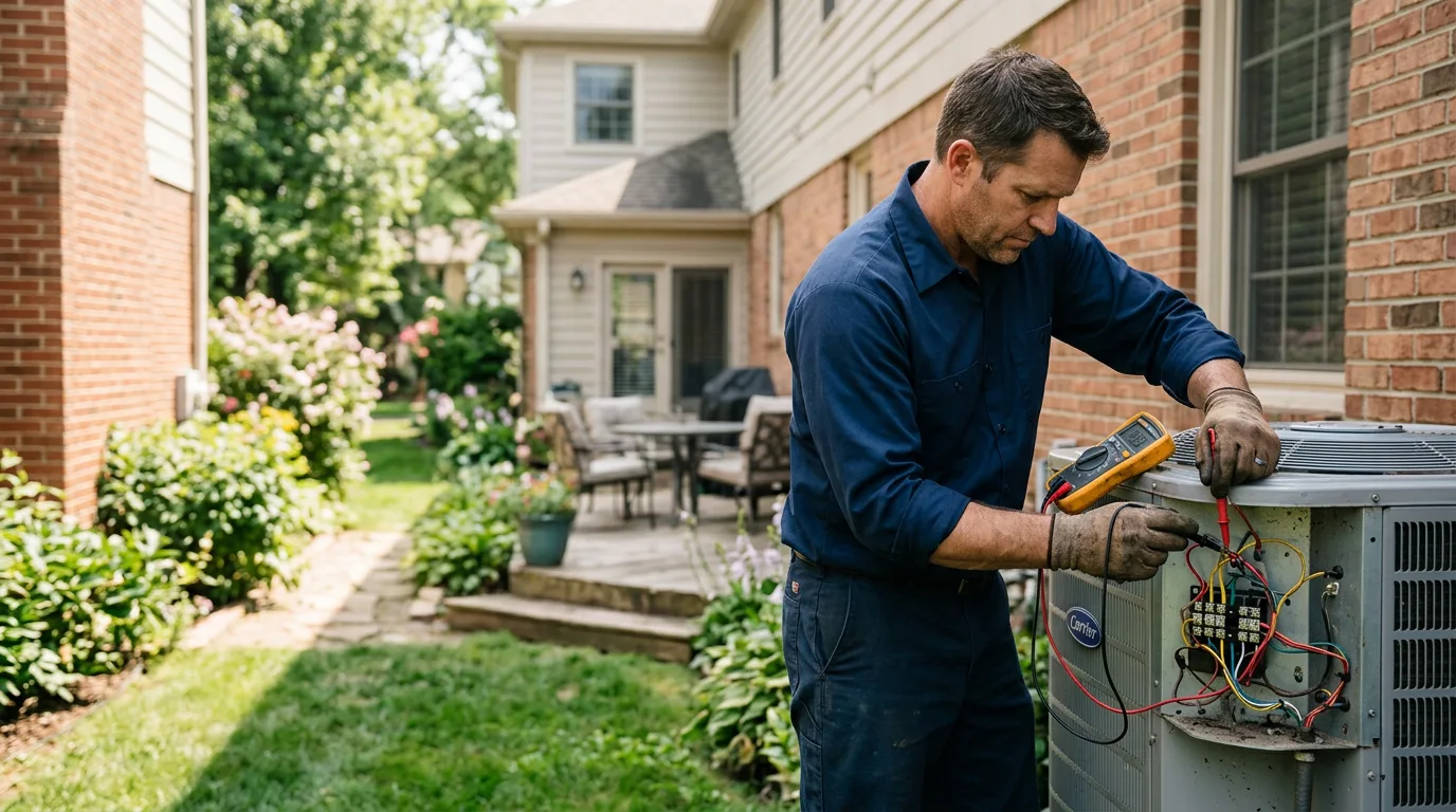 HVAC technician working near New Baltimore, MI